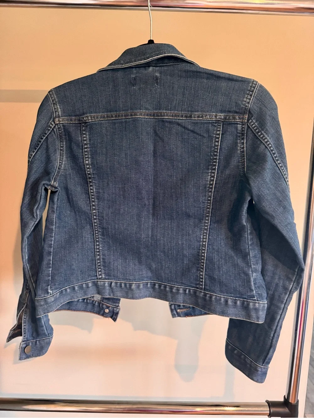 LOFT Classic Dark Blue Denim Jacket with Copper Buttons